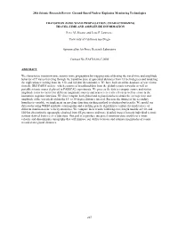 Transition Zone Wave Propagation: Characterizing Travel-Time and Amplitude Information