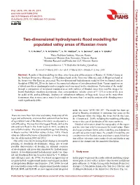Two-Dimensional Hydrodynamic Flood Modelling for Populated Valley