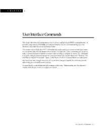 User Interface Commands