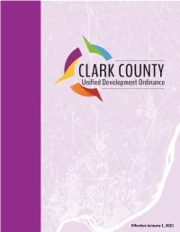 Clark County Unified Development Ordinance (Effective 1-1-2021)