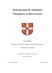 Hydrodynamically Modulated Voltammetry in Microreactors