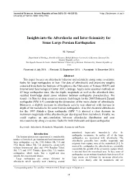 Insights Into the Aftershocks and Inter-Seismicity for Some Large Persian Earthquakes