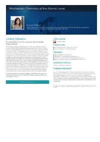 Mechanistic Chemistry at the Atomic Level