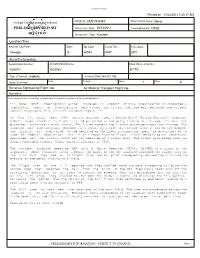 Preliminary Report Aviation