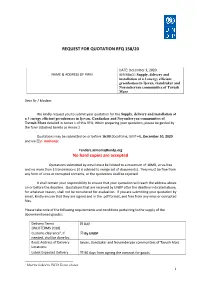 REQUEST for QUOTATION RFQ 158/20 No Hard Copies Are Accepted