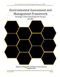 Environmental Assessment and Management Framework Strategic Cities Development Project (SCDP)