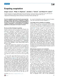 Exapting Exaptation