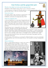 Guy Fawkes and the Gunpowder Plot