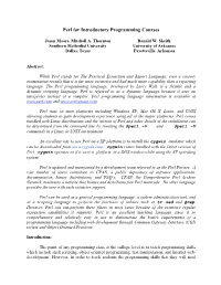 Perl for Introductory Programming Courses