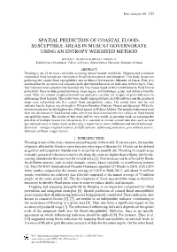 Spatial Prediction of Coastal Flood- Susceptible Areas in Muscat Governorate Using an Entropy Weighted Method
