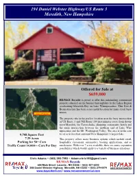 194 Daniel Webster Highway/US Route 3 Meredith, New Hampshire