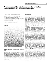 A Comparison of the Cytoplasmic Domains of the Fas Receptor and the P75 Neurotrophin Receptor