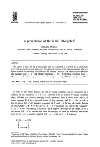 A Presentation of the Initial Lift-Algebra'