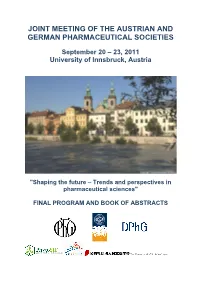 Final Program and Book of Abstracts