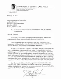 More-Than-100-Letters-Of-Support-For-Jim-Shea-To-Serve-On-The-Montana-Supreme-Court.Pdf