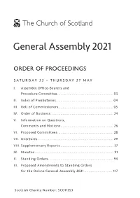 Order of Proceedings 2021