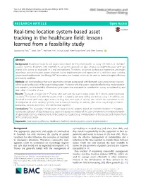 Real-Time Location System-Based Asset Tracking in the Healthcare Field