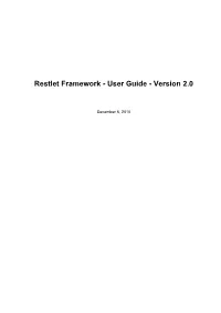 Restlet Framework - User Guide - Version 2.0