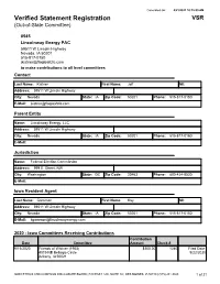 Verified Statement Registration VSR (Out-Of-State Committee)