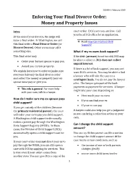 Enforcing Your Final Divorce Order: Money and Property Issues