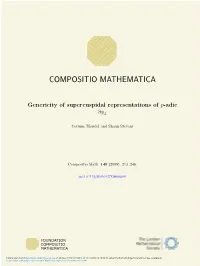 Genericity of Supercuspidal Representations of P-Adic Sp4