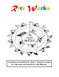 Learning Is Not Attained by Chance. It Must Be Sought for with Ardor and Attended to with Diligence