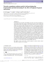 Towards a Population Synthesis Model of Self-Gravitating Disc Fragmentation and Tidal Downsizing II: the Effect of Fragment–Fragment Interactions