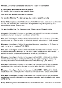 Written Assembly Questions for Answer on 2 February 2007
