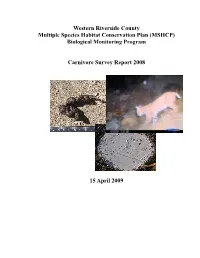 Carnivore Survey Report 2008
