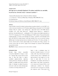 Inotrope Use in Critically Ill Patients: Prevalence and Effects on Mortality Prasad Sonawane*, Biswajit L Jagtap**, Suprakash Chaudhury***