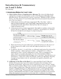 Introduction & Commentary on 2 and 3 John