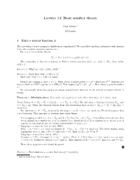 Lecture 14: Basic Number Theory