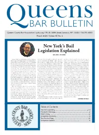 New York's Bail Legislation Explained
