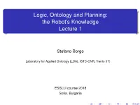 The Robot's Knowledge Lecture 1