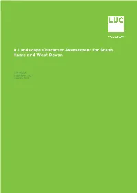 A Landscape Character Assessment for South Hams and West Devon