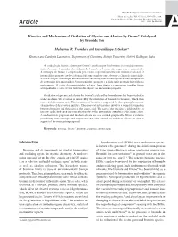 Kinetics and Mechanism of Oxidation of Glycine and Alanine by Oxone R