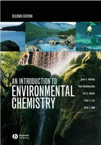 An Introduction to Environmental Chemistry