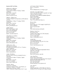 List of Workshop Participants