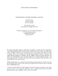 Nber Working Paper Series
