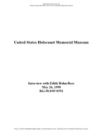 USHMM Finding