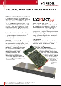 VOIP-108 G2 / Connect Ipx8 – Intercom-Over-IP Solution