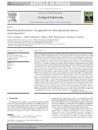Denitrifying Bioreactorsâ€”An Approach for Reducing Nitrate Loads