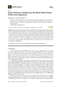 Finite Difference Method for the Hull–White Partial Differential Equations