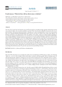 Fossil Mosses: What Do They Tell Us About Moss Evolution?