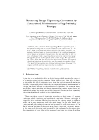Revisiting Image Vignetting Correction by Constrained Minimization of Log-Intensity Entropy