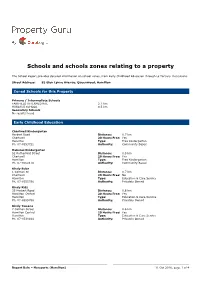 Schools and Schools Zones Relating to a Property