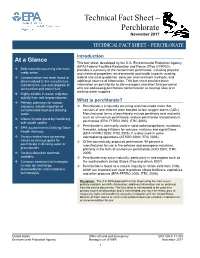 Technical Fact Sheet – Perchlorate November 2017