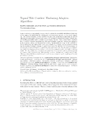 Topical Web Crawlers: Evaluating Adaptive Algorithms