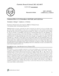 Chelation Effect of 2,4-Pentadione with Ni(II) and Cu(II) Ions
