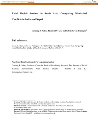 Comparing Maoist-Led Conflicts in India and Nepal Full Reference
